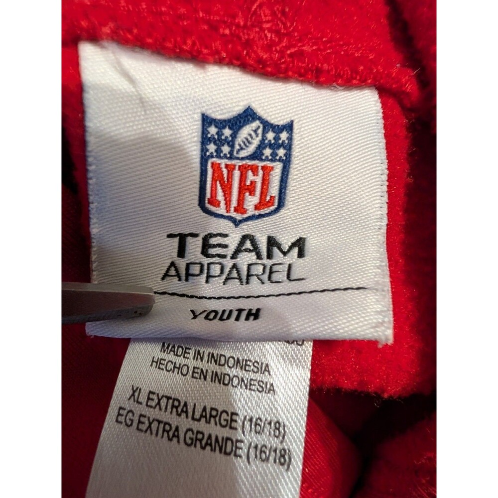 Tampa Bay Buccaneers Hoodie Youth XL 16 18 Red NFL Team Apparel Pullover - Picture 3 of 12